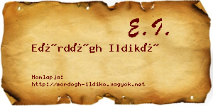 Eördögh Ildikó névjegykártya